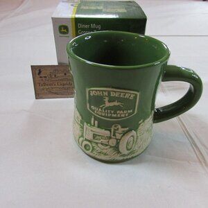 John Deere Raised Relief Tractor Diner Coffee Mug - Green - LP68221